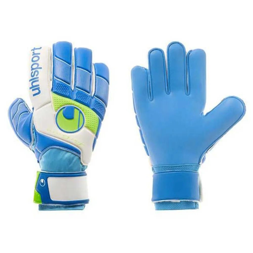 Uhlsport Fangmaschine Soft Goalkeeper Gloves Blue/Green - Best Buy Soccer